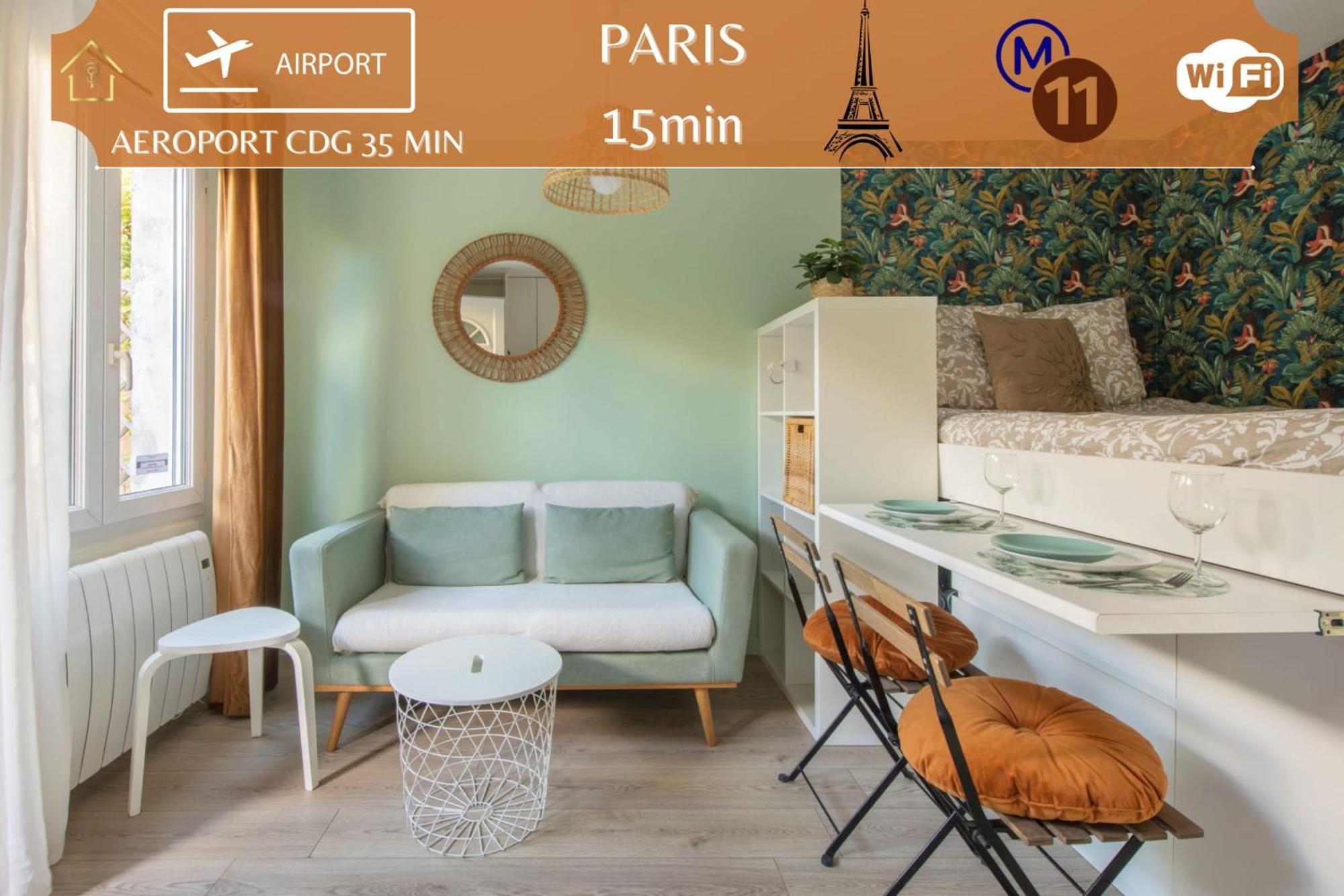 Benfleet 2 Cocooning Studio Proche Paris Romainville Eksteriør bilde